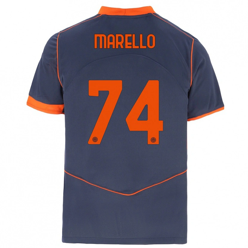 Danxen Herren Mattia Marello #74 Grau Orange Ausweichtrikot Trikot 2025/26 T-Shirt Österreich