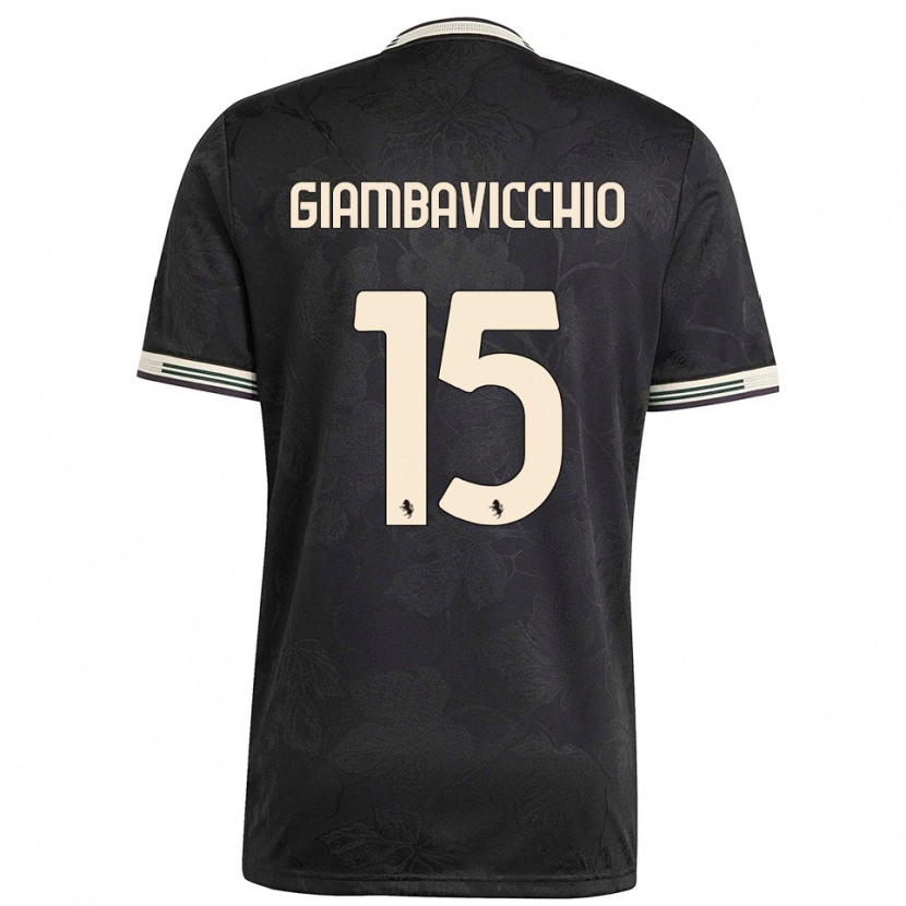 Danxen Herren Franco Giambavicchio #15 Schwarz Weiß Grün Ausweichtrikot Trikot 2025/26 T-Shirt Österreich