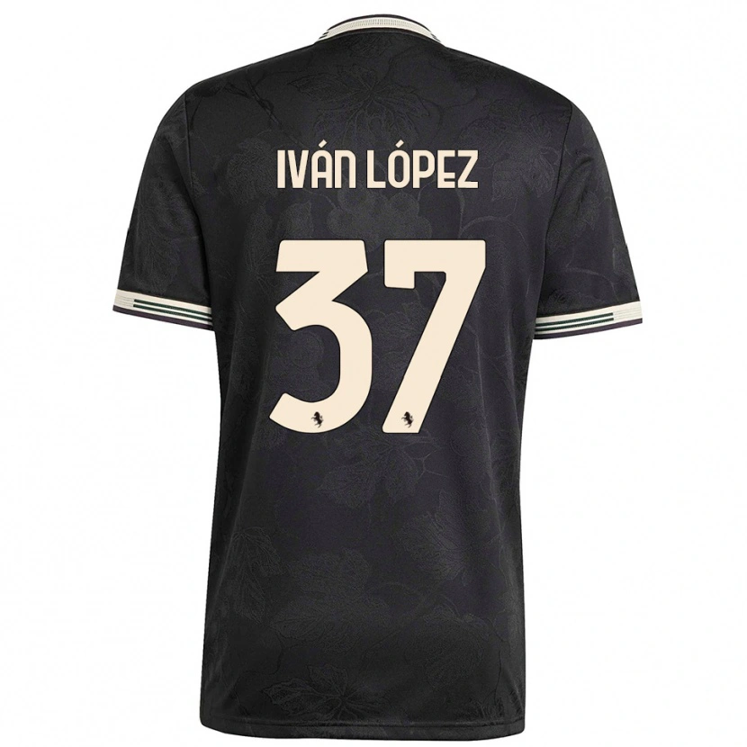 Danxen Herren Iván López #37 Schwarz Weiß Grün Ausweichtrikot Trikot 2025/26 T-Shirt Österreich