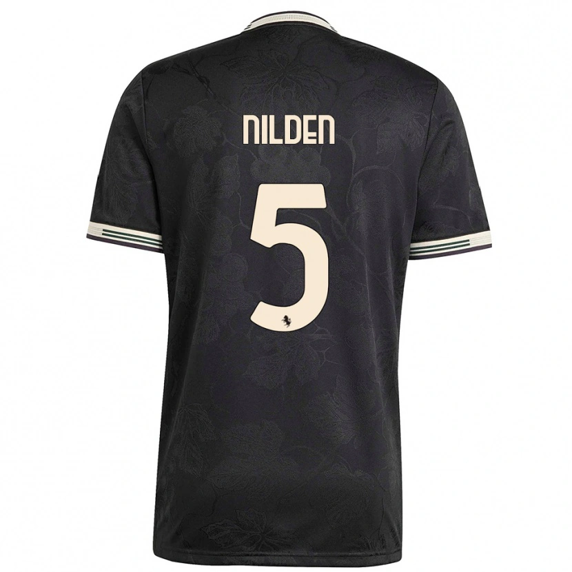 Danxen Herren Amanda Nilden #5 Schwarz Weiß Grün Ausweichtrikot Trikot 2025/26 T-Shirt Österreich
