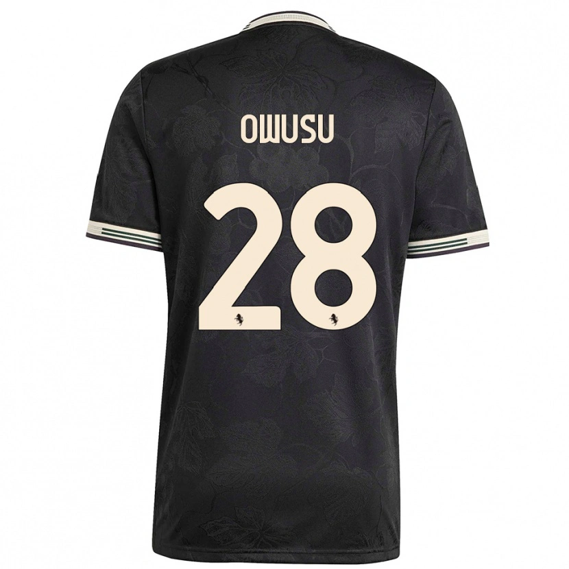 Danxen Herren Augusto Owusu #28 Schwarz Weiß Grün Ausweichtrikot Trikot 2025/26 T-Shirt Österreich