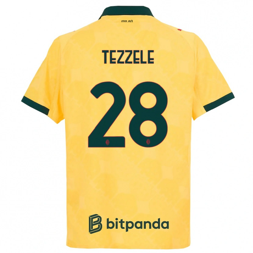 Danxen Herren Matteo Tezzele #28 Gelb Schwarz Ausweichtrikot Trikot 2025/26 T-Shirt Österreich