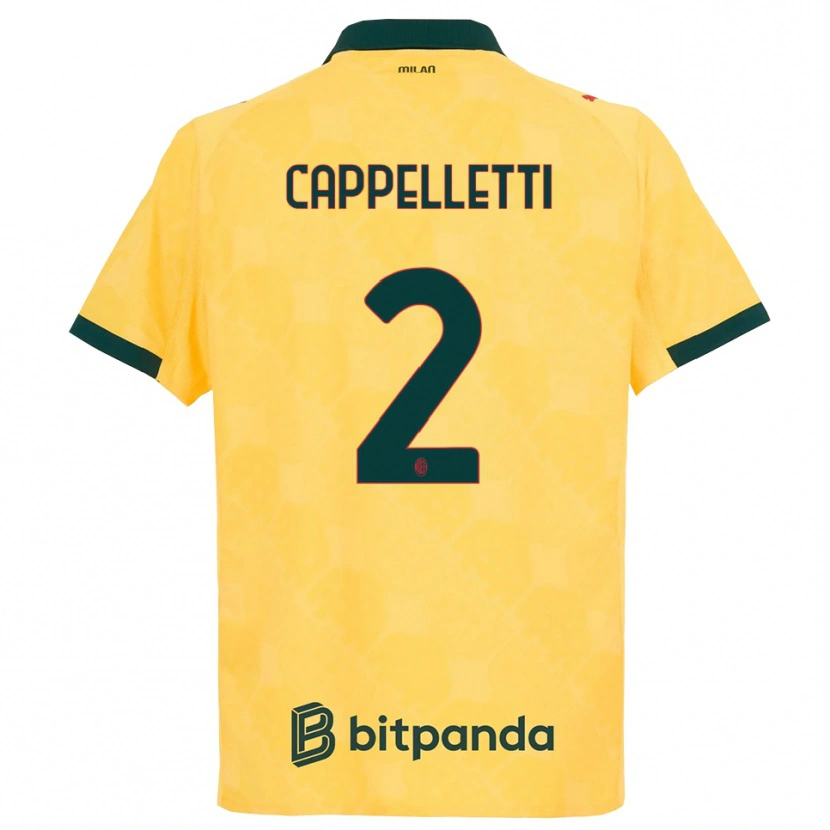 Danxen Herren Mattia Cappelletti #2 Gelb Schwarz Ausweichtrikot Trikot 2025/26 T-Shirt Österreich