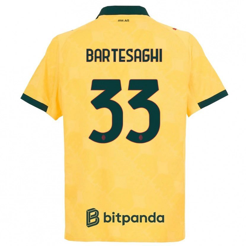 Danxen Herren Davide Bartesaghi #33 Gelb Schwarz Ausweichtrikot Trikot 2025/26 T-Shirt Österreich