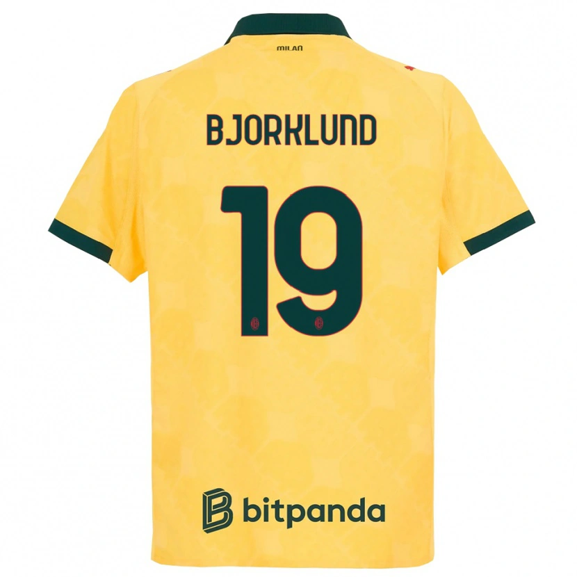 Danxen Herren Lukas Bjorklund #19 Gelb Schwarz Ausweichtrikot Trikot 2025/26 T-Shirt Österreich