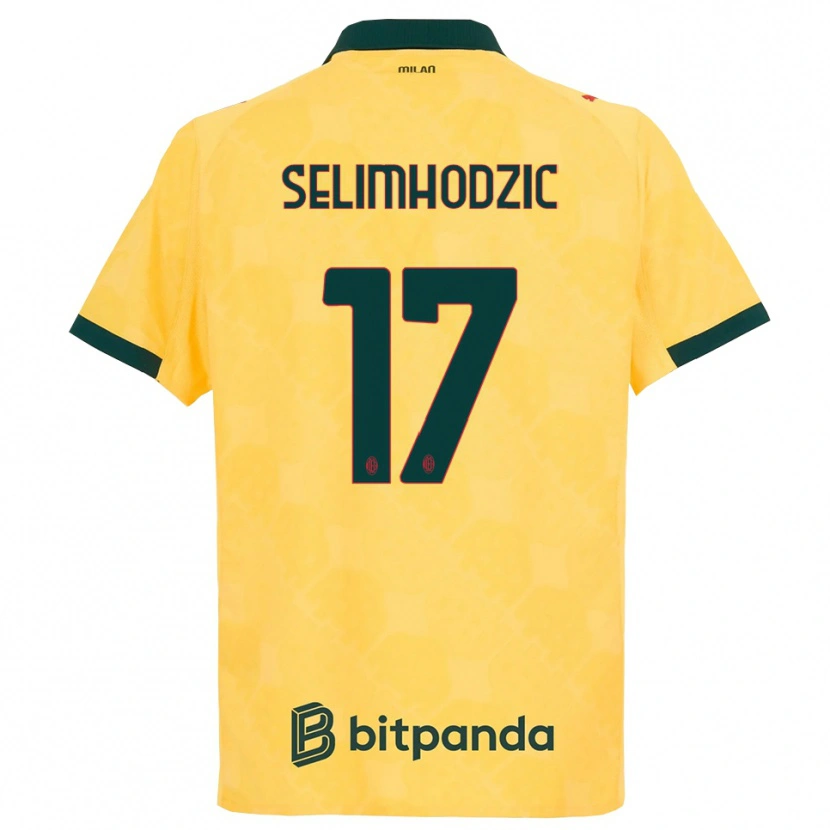 Danxen Herren Noa Selimhodzic #17 Gelb Schwarz Ausweichtrikot Trikot 2025/26 T-Shirt Österreich