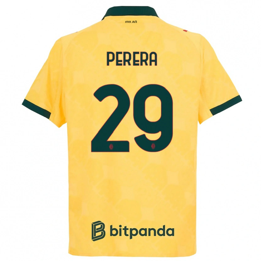 Danxen Herren Nirash Perera #29 Gelb Schwarz Ausweichtrikot Trikot 2025/26 T-Shirt Österreich
