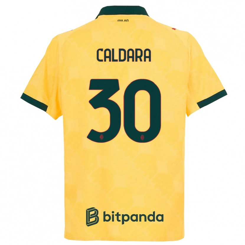 Danxen Herren Mattia Caldara #30 Gelb Schwarz Ausweichtrikot Trikot 2025/26 T-Shirt Österreich