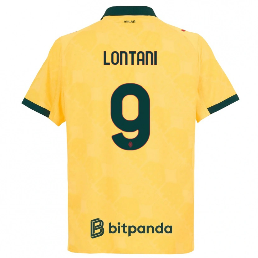 Danxen Herren Simone Lontani #9 Gelb Schwarz Ausweichtrikot Trikot 2025/26 T-Shirt Österreich