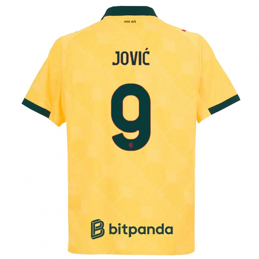 Danxen Herren Luka Jovic #9 Gelb Schwarz Ausweichtrikot Trikot 2025/26 T-Shirt Österreich