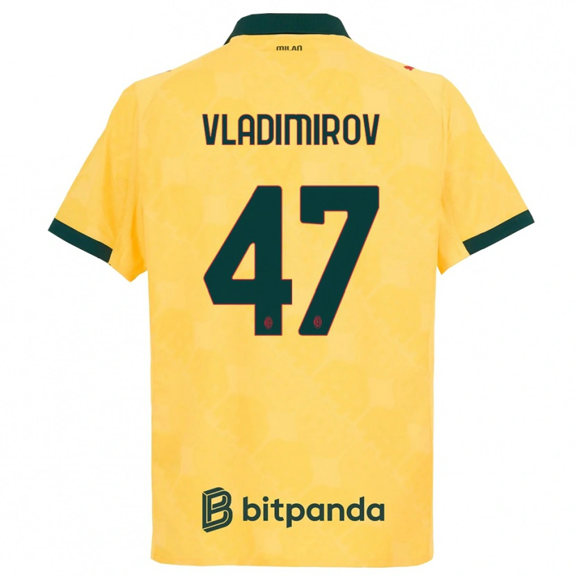 Danxen Herren Valeri Vladimirov #47 Gelb Schwarz Ausweichtrikot Trikot 2025/26 T-Shirt Österreich