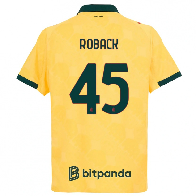 Danxen Herren Emil Roback #45 Gelb Schwarz Ausweichtrikot Trikot 2025/26 T-Shirt Österreich