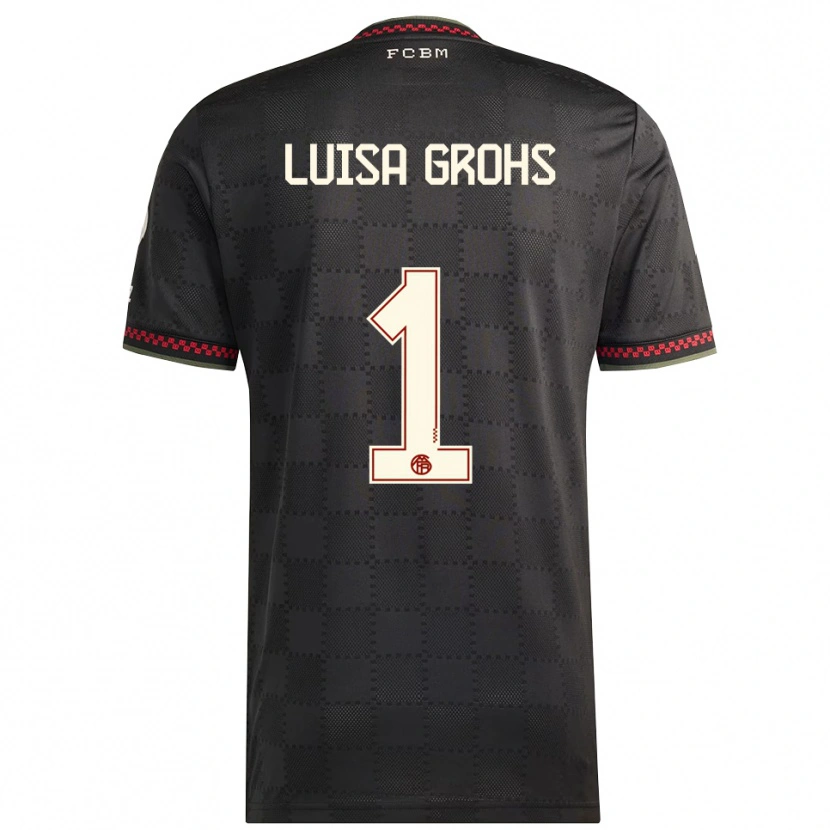 Danxen Herren Maria Luisa Grohs #1 Schwarz Weiß Ausweichtrikot Trikot 2025/26 T-Shirt Österreich