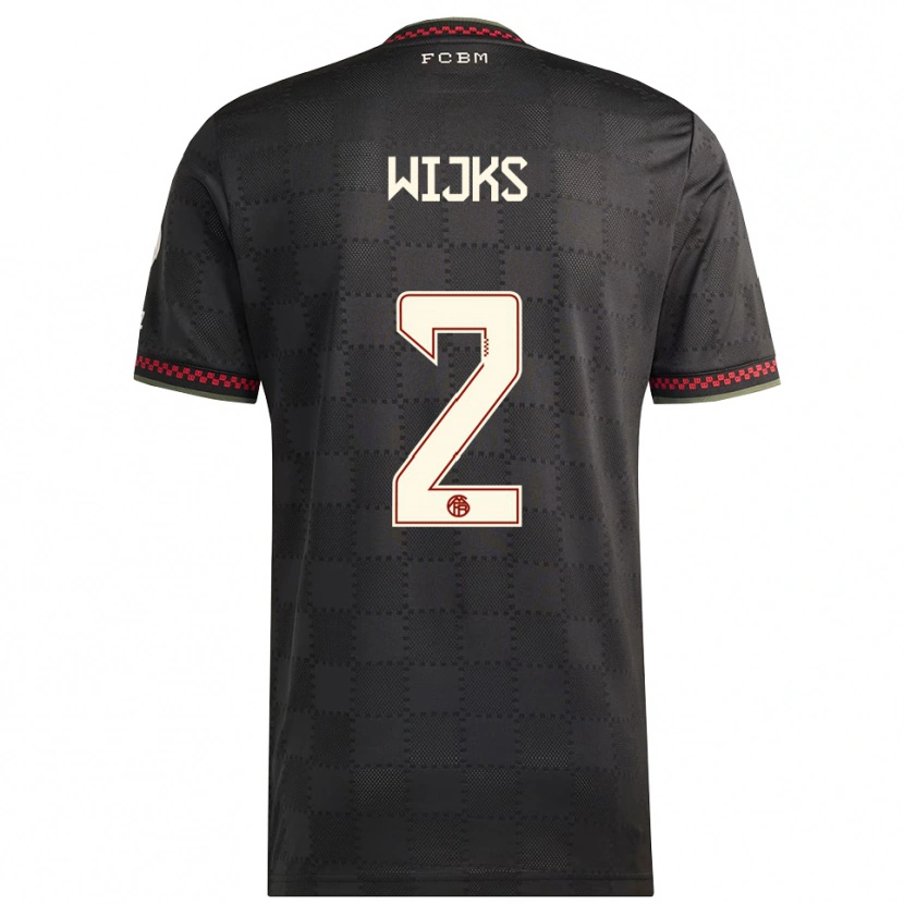 Danxen Herren Chivano Wijks #2 Schwarz Weiß Ausweichtrikot Trikot 2025/26 T-Shirt Österreich