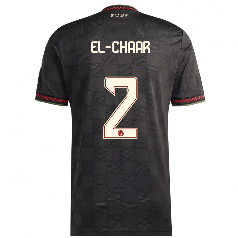Danxen Herren Adam El-Chaar #2 Schwarz Weiß Ausweichtrikot Trikot 2025/26 T-Shirt Österreich