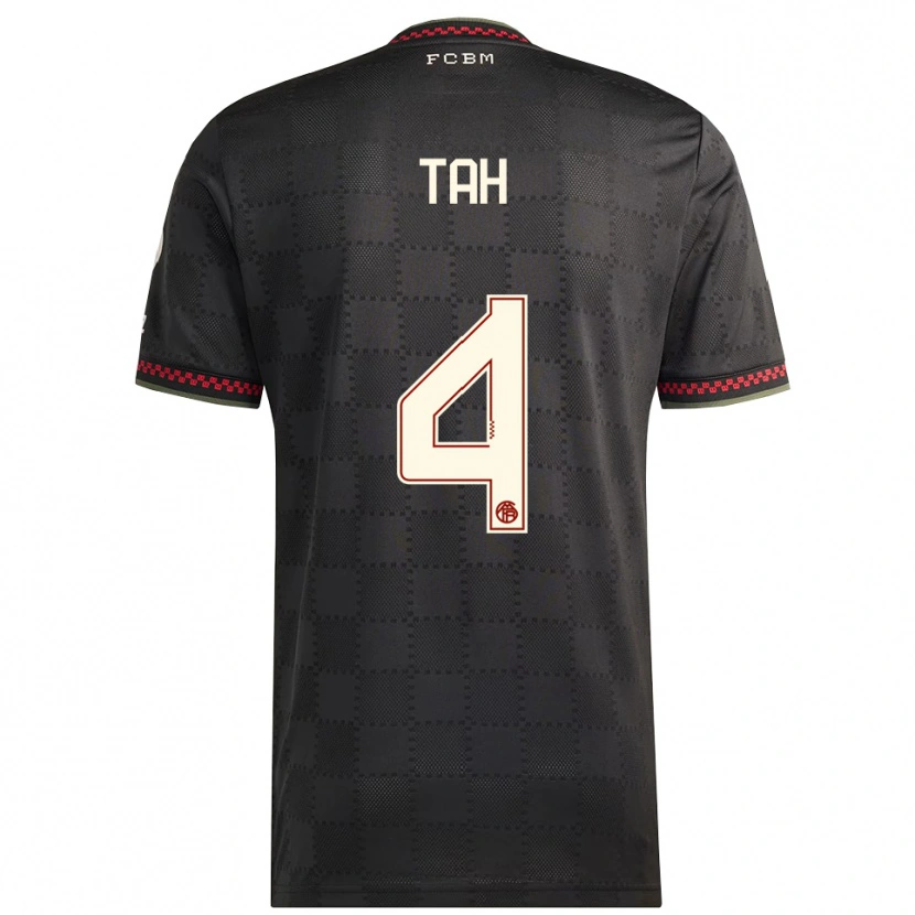 Danxen Herren Jonathan Tah #4 Schwarz Weiß Ausweichtrikot Trikot 2025/26 T-Shirt Österreich