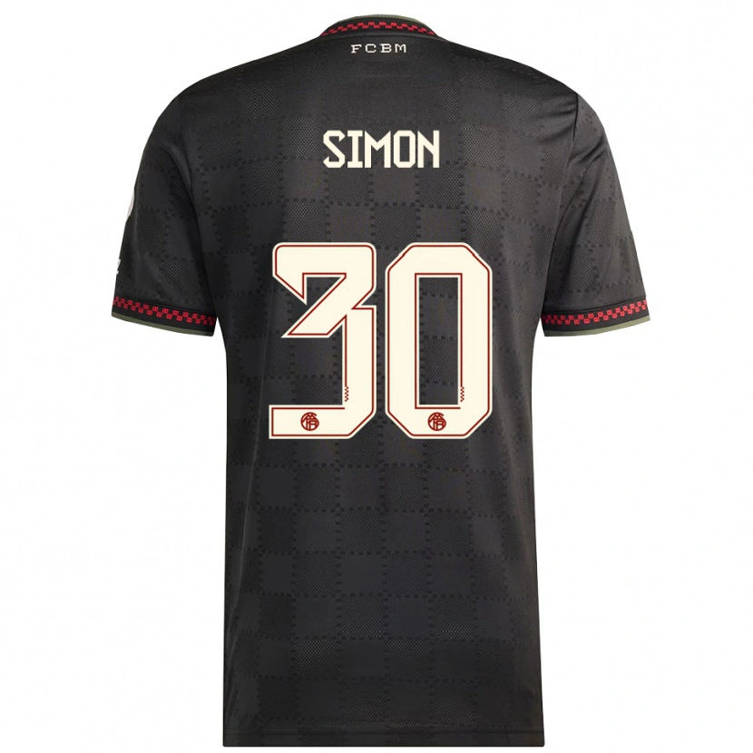 Danxen Herren Carolin Simon #30 Schwarz Weiß Ausweichtrikot Trikot 2025/26 T-Shirt Österreich