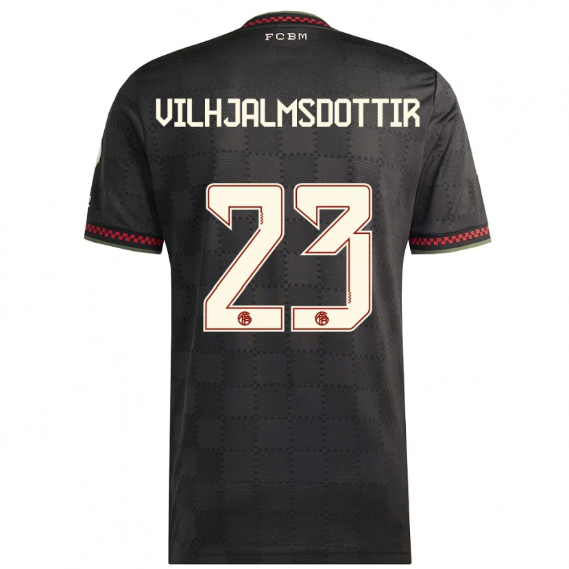 Danxen Herren Karolina Lea Vilhjalmsdottir #23 Schwarz Weiß Ausweichtrikot Trikot 2025/26 T-Shirt Österreich