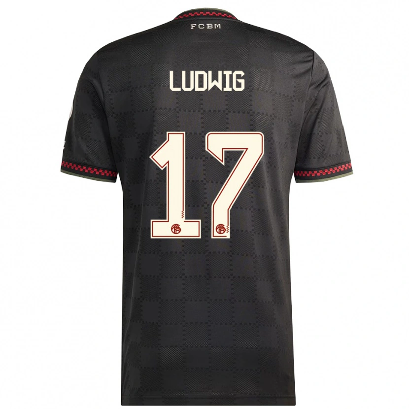 Danxen Herren Linus Ludwig #17 Schwarz Weiß Ausweichtrikot Trikot 2025/26 T-Shirt Österreich