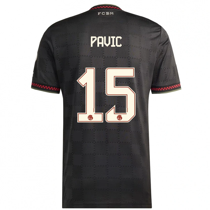 Danxen Herren Filip Pavic #15 Schwarz Weiß Ausweichtrikot Trikot 2025/26 T-Shirt Österreich