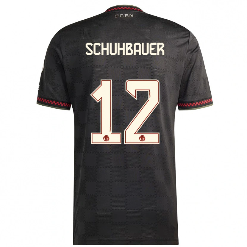 Danxen Herren Maximilian Schuhbauer #12 Schwarz Weiß Ausweichtrikot Trikot 2025/26 T-Shirt Österreich