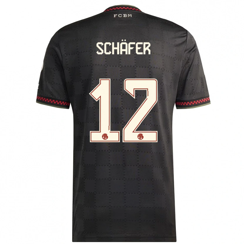 Danxen Herren Luis Schäfer #12 Schwarz Weiß Ausweichtrikot Trikot 2025/26 T-Shirt Österreich