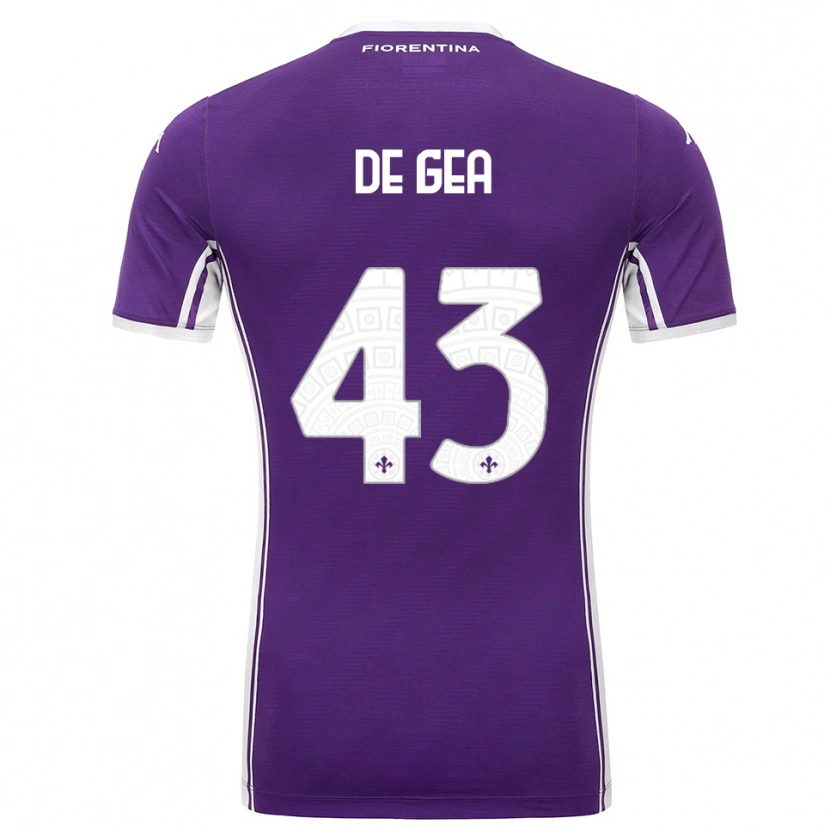Danxen Damen David De Gea #43 Lila Weiß Heimtrikot Trikot 2025/26 T-Shirt Österreich