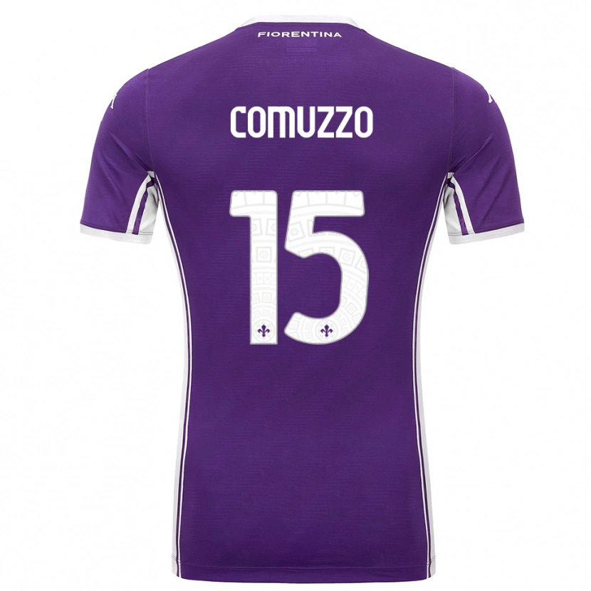 Danxen Damen Pietro Comuzzo #15 Lila Weiß Heimtrikot Trikot 2025/26 T-Shirt Österreich