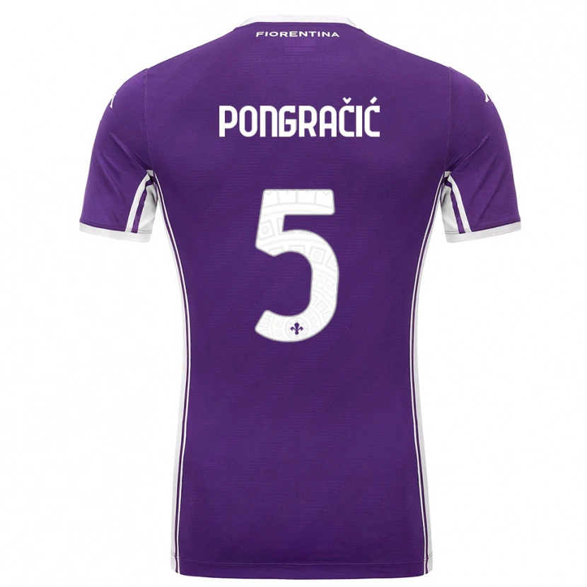 Danxen Damen Marin Pongracic #5 Lila Weiß Heimtrikot Trikot 2025/26 T-Shirt Österreich
