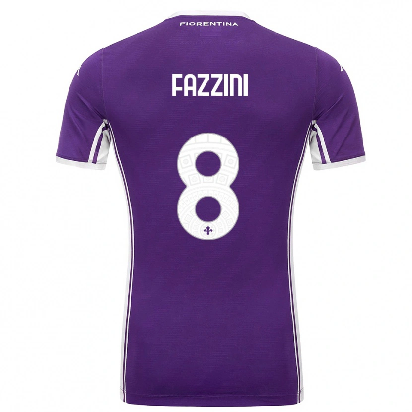 Danxen Damen Jacopo Fazzini #8 Lila Weiß Heimtrikot Trikot 2025/26 T-Shirt Österreich