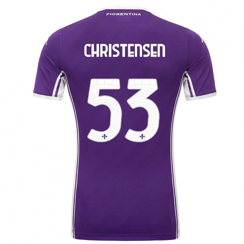 Danxen Damen Oliver Christensen #53 Lila Weiß Heimtrikot Trikot 2025/26 T-Shirt Österreich