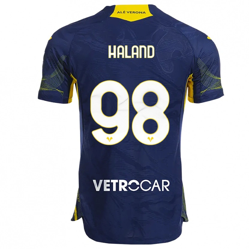 Danxen Damen Benedicte Iversen Håland #98 Marineblau Gelb Heimtrikot Trikot 2025/26 T-Shirt Österreich