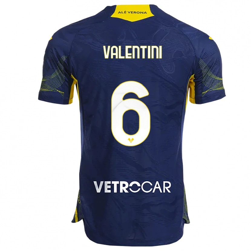 Danxen Damen Nicolás Valentini #6 Marineblau Gelb Heimtrikot Trikot 2025/26 T-Shirt Österreich