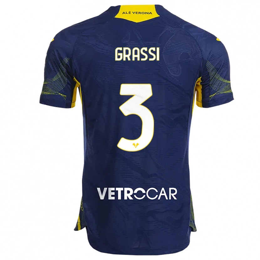 Danxen Damen Pierfrancesco Grassi #3 Marineblau Gelb Heimtrikot Trikot 2025/26 T-Shirt Österreich