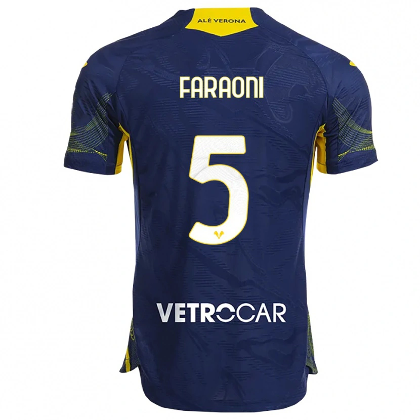 Danxen Damen Davide Faraoni #5 Marineblau Gelb Heimtrikot Trikot 2025/26 T-Shirt Österreich