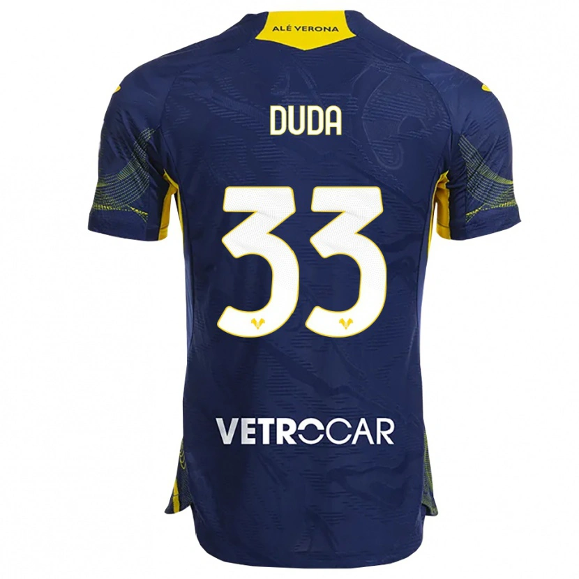 Danxen Damen Ondrej Duda #33 Marineblau Gelb Heimtrikot Trikot 2025/26 T-Shirt Österreich