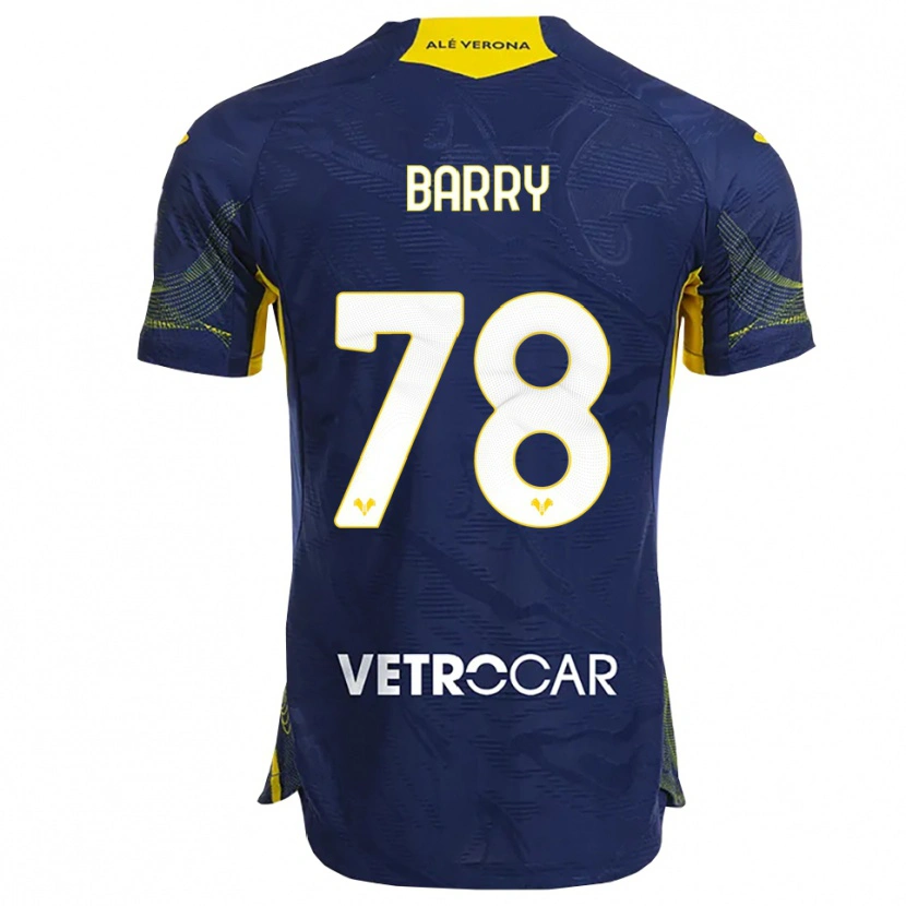 Danxen Damen Oumar Barry #78 Marineblau Gelb Heimtrikot Trikot 2025/26 T-Shirt Österreich