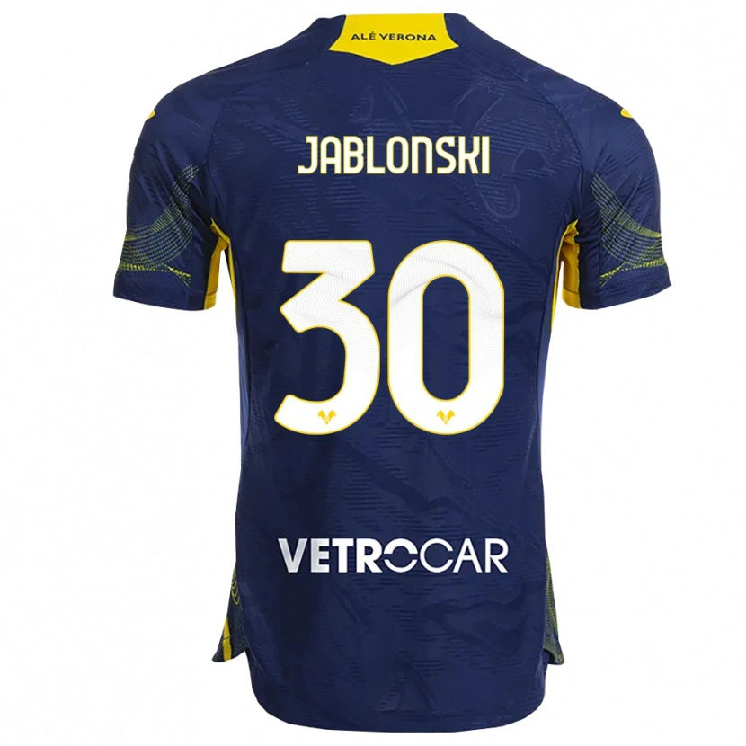 Danxen Damen Darvin Jablonski #30 Marineblau Gelb Heimtrikot Trikot 2025/26 T-Shirt Österreich