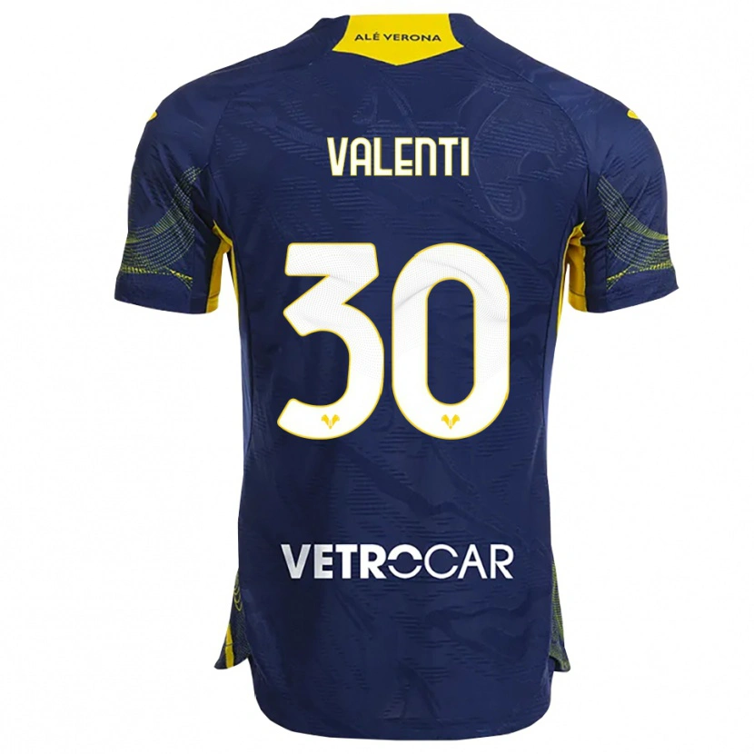 Danxen Damen Francesco Valenti #30 Marineblau Gelb Heimtrikot Trikot 2025/26 T-Shirt Österreich