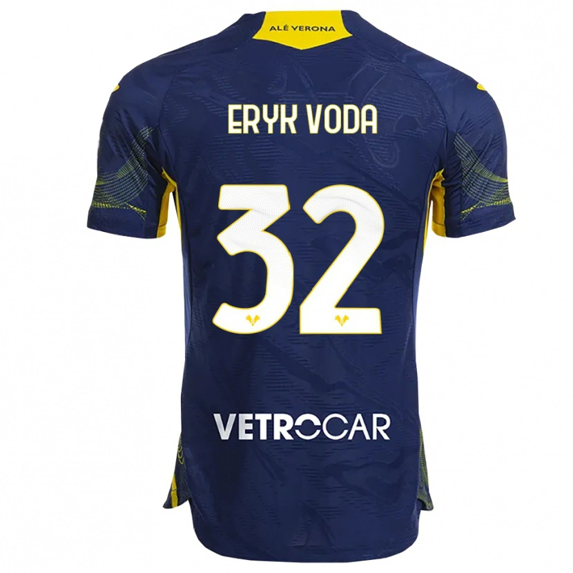 Danxen Damen Eryk Vodă #32 Marineblau Gelb Heimtrikot Trikot 2025/26 T-Shirt Österreich