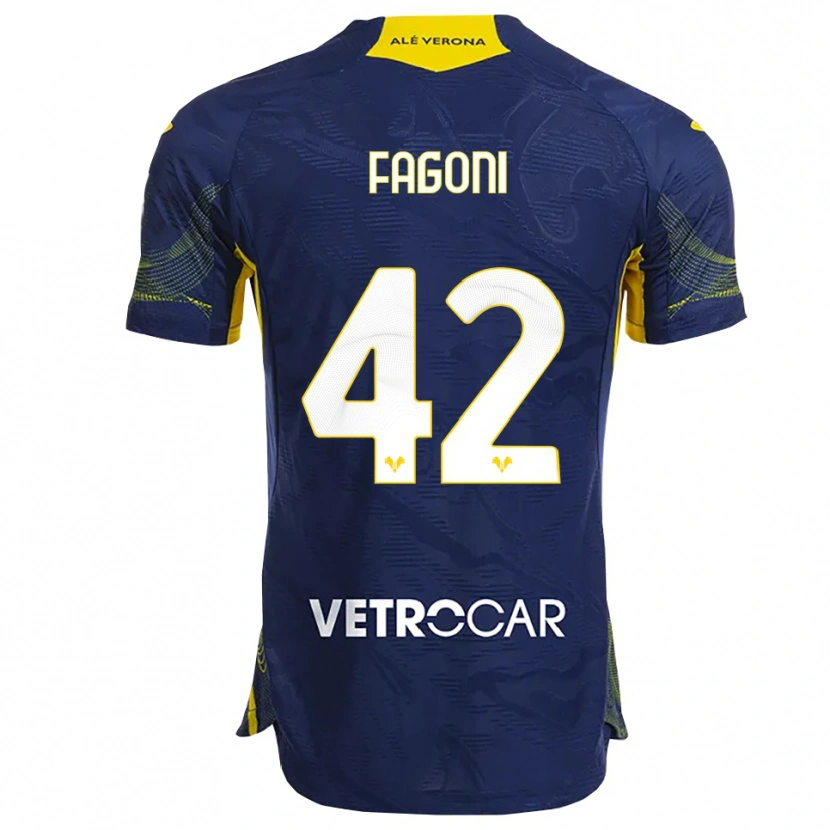 Danxen Damen Marco Fagoni #42 Marineblau Gelb Heimtrikot Trikot 2025/26 T-Shirt Österreich