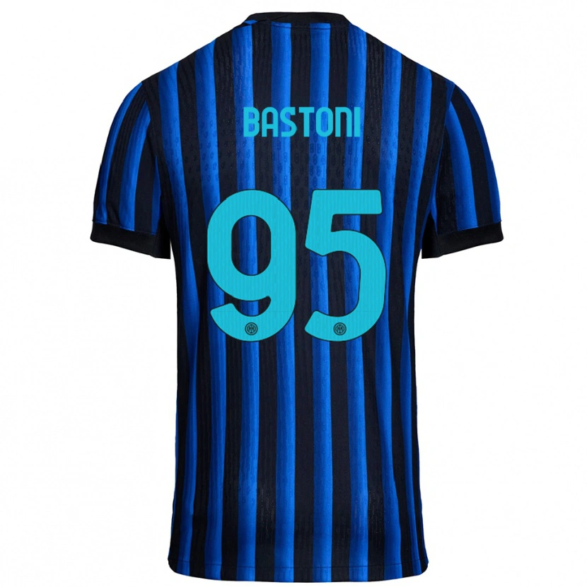 Danxen Damen Alessandro Bastoni #95 Schwarz Blau Heimtrikot Trikot 2025/26 T-Shirt Österreich