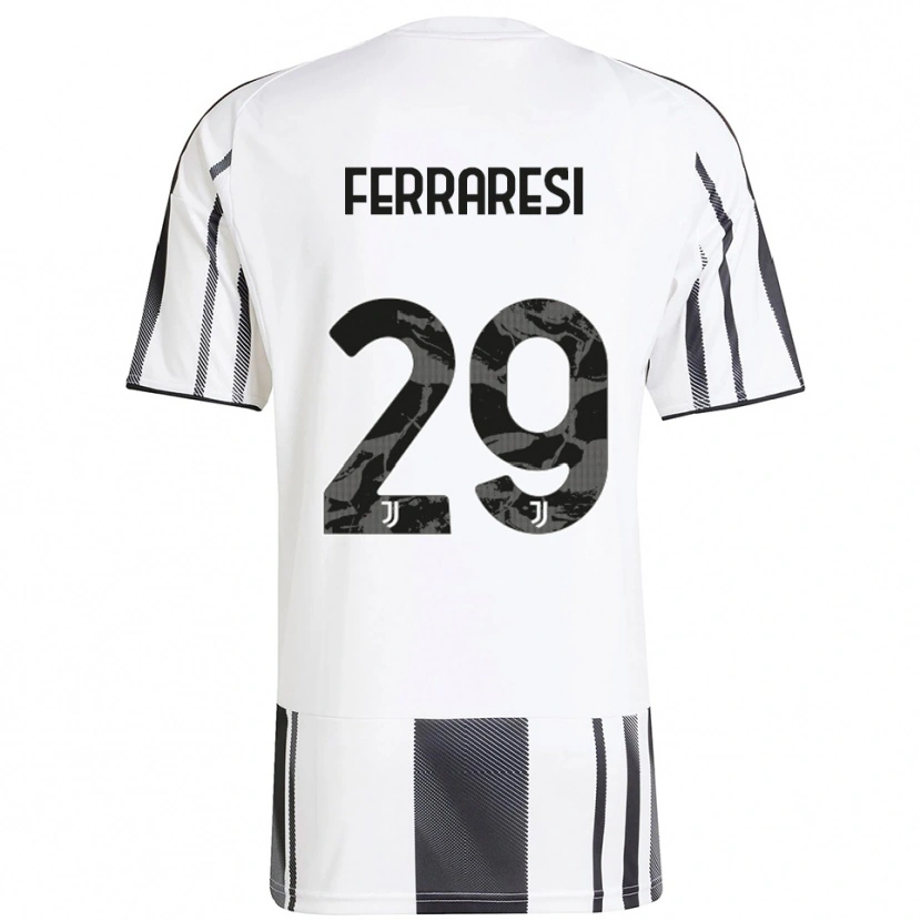 Danxen Damen Eleonora Ferraresi #29 Weiß Schwarz Heimtrikot Trikot 2025/26 T-Shirt Österreich