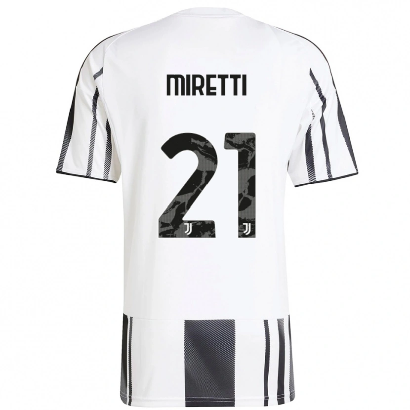 Danxen Damen Fabio Miretti #21 Weiß Schwarz Heimtrikot Trikot 2025/26 T-Shirt Österreich