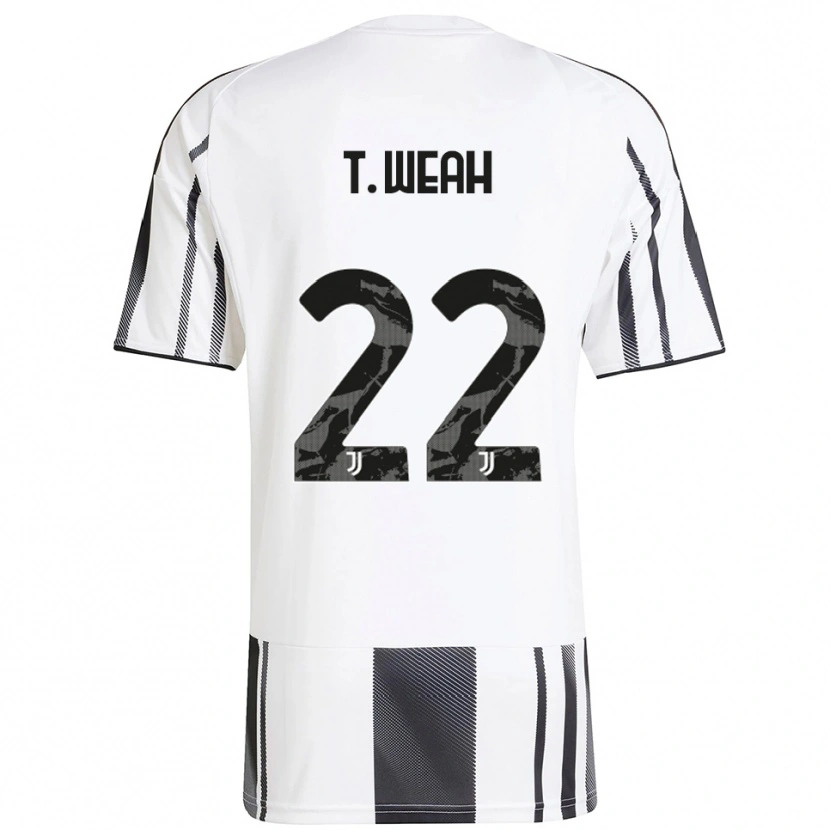 Danxen Damen Timothy Weah #22 Weiß Schwarz Heimtrikot Trikot 2025/26 T-Shirt Österreich