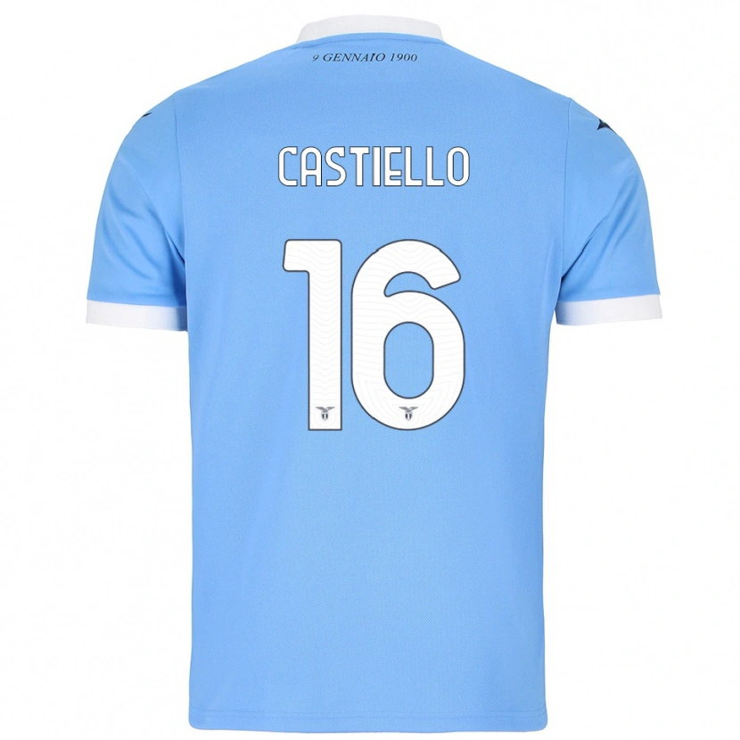 Danxen Damen Antonietta Castiello #16 Himmelblau Weiß Heimtrikot Trikot 2025/26 T-Shirt Österreich