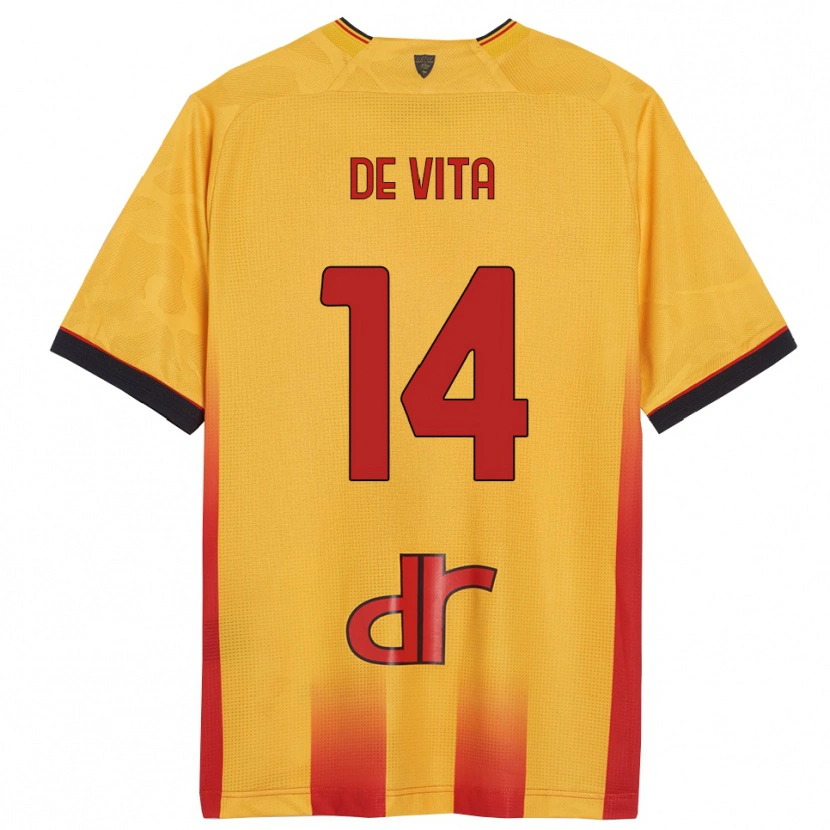 Danxen Damen Mattia De Vita #14 Gelb Orange Heimtrikot Trikot 2025/26 T-Shirt Österreich