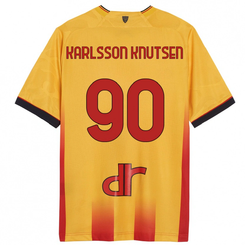 Danxen Damen Storm Karlsson Knutsen #90 Gelb Orange Heimtrikot Trikot 2025/26 T-Shirt Österreich