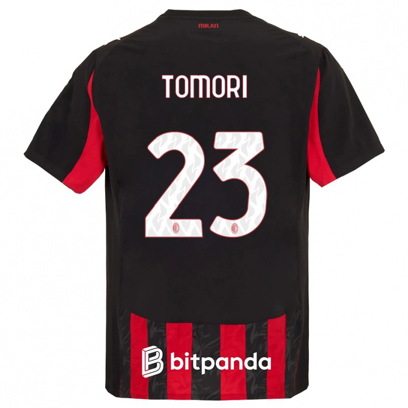 Danxen Damen Fikayo Tomori #23 Rot Schwarz Heimtrikot Trikot 2025/26 T-Shirt Österreich