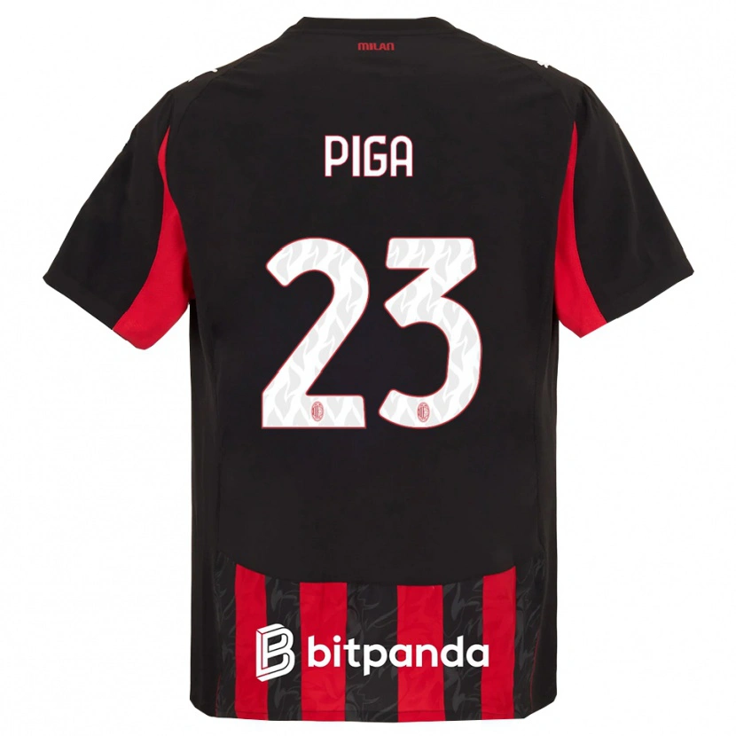 Danxen Damen Julie Piga #23 Rot Schwarz Heimtrikot Trikot 2025/26 T-Shirt Österreich